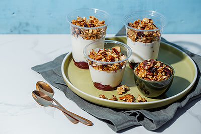Strawberry Yogurt cups w/ Granola